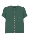 Agnès B. Short-sleeved Snap Top In Green