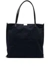 Agnès B. Logo-lettering Canvas Tote Bag In Blue