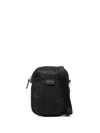Agnès B. Logo-patch Zipped Messenger Bag In Black