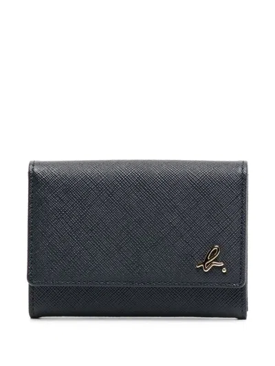 Agnès B. Logo-plaque Detaill Wallet In Blue