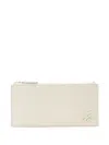Agnès B. Logo-plaque Leather Purse In White