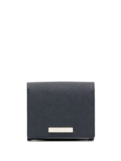 Agnès B. Logo-plaque Leather Wallet In Black