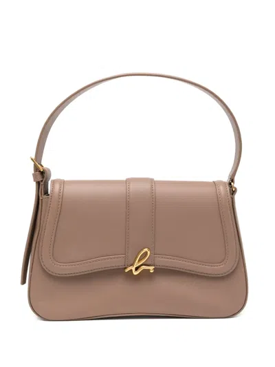Agnès B. Logo-plaque Shoulder Bag In Neutral