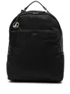 Agnès B. Logo-plaque Zip-fastening Backpack In Black