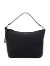 Agnès B. Logo-plaque Zipped Crossbody Bag In Black