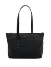 Agnès B. Logo-plaque Zipped Tote In Black