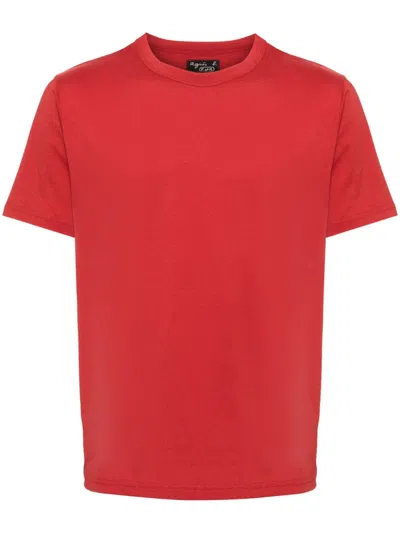 Agnès B. Logo Print T-shirt In Red