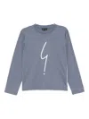 Agnès B. Logo-print Top In Gray