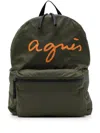 Agnès B. Logo-printed Backpack In Green