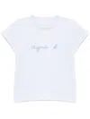 Shop Agnès B. Logo-printed T-shirt In Blue