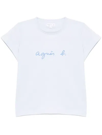 Agnès B. Logo-printed T-shirt In Blue