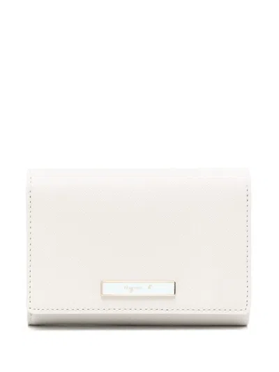 Agnès B. Logo Cardholder In Neutrals