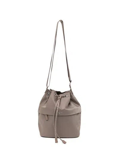 Agnès B. Logo-embossed Shoulder Bag In Brown