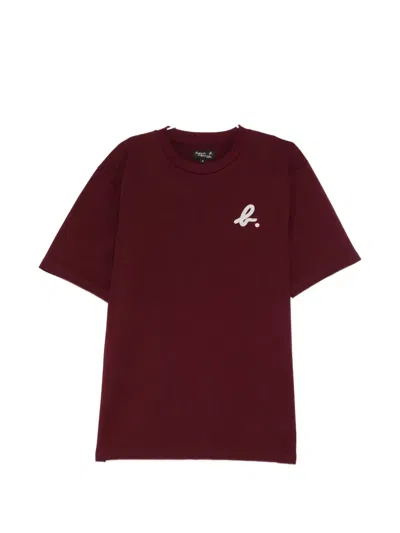 Agnès B. Logo-embroidered T-shirt In Red