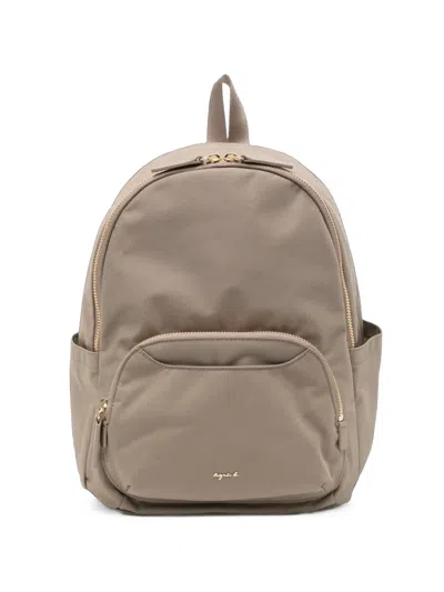 Agnès B. Logo-plaque Backpack In Pink