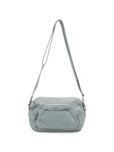 Agnès B. Logo-plaque Crossbody Bag In Blue