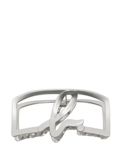 Agnès B. Logo-plaque Hair Clip In Metallic