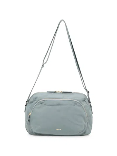 Agnès B. Logo-plaque Shoulder Bag In Blue