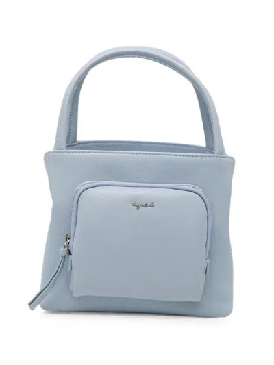 Agnès B. Logo-plaque Tote Bag In Blue