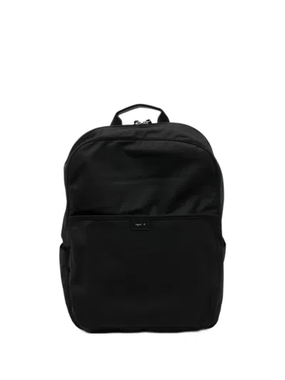 Agnès B. Logo-plaque Zip-around Backpack In Black