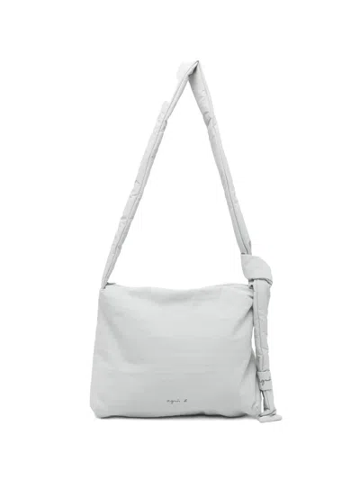 Agnès B. Logo-print Shoulder Bag In Gray
