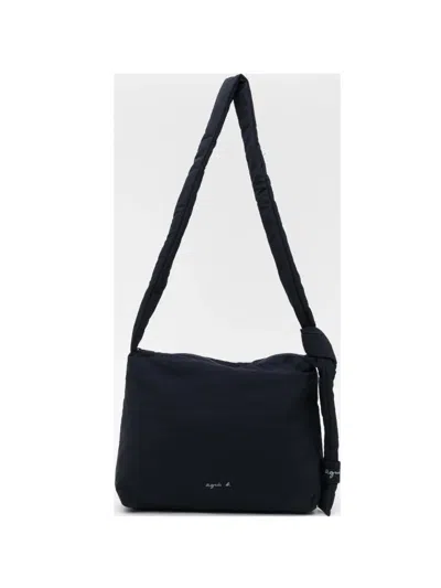 Agnès B. Logo-print Shoulder Bag In Purple