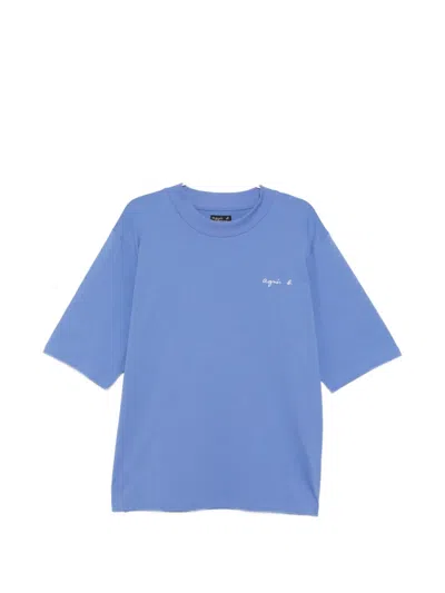 Agnès B. Logo-print T-shirt In Blue