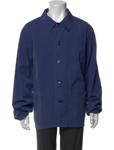 Pre-owned Agnès B. Long Sleeve Dress Shirt In Blue