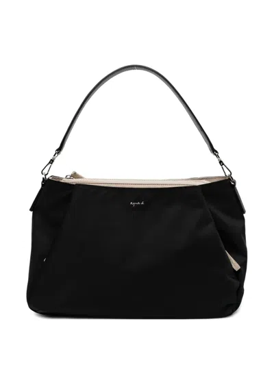 Agnès B. Medium Origami Shoulder Bag In Blue