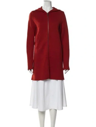 Pre-owned Agnès B. Merino Wool Crew Neck Sweater In Orange