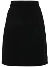 Agnès B. Merino Wool Reversible Skirt In Black