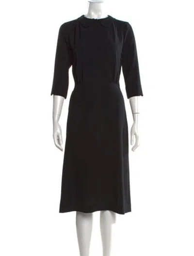 Pre-owned Agnès B. Midi Length Dress In Black