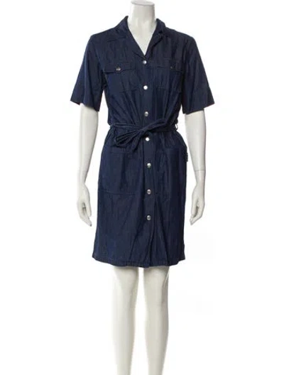 Pre-owned Agnès B. Mini Dress In Blue