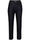 Agnès B. Misfits High-waisted Cotton Jeans In Blue