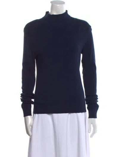 Pre-owned Agnès B. Mock Neck Sweater In Black