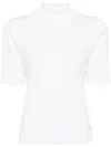 Agnès B. Mock Neck T-shirt In White