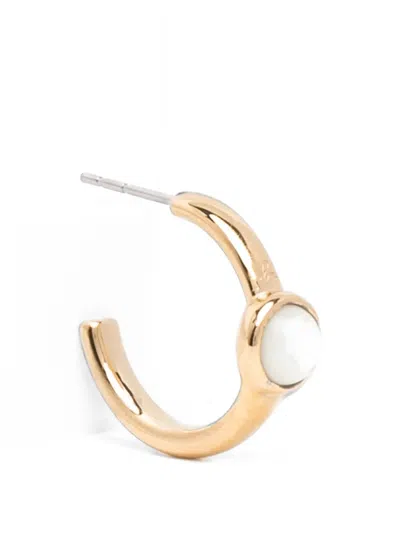 Agnès B. Mother Of Pearl Earrings In Gold