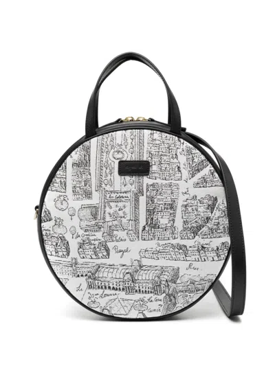 Agnès B. Motif Embroidery Bag In Black
