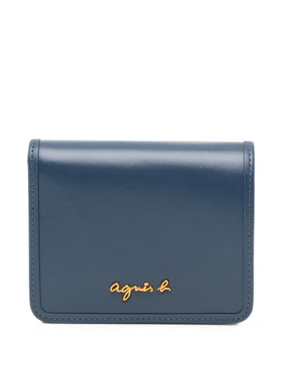 Agnès B. Nathalie Bi-fold Wallet In Blue