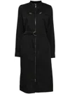 Agnès B. New Mécano Cotton Midi Dress In Black