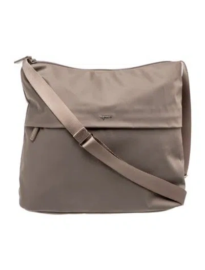 Pre-owned Agnès B. Nylon Crossbody Bag In Grey