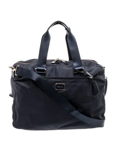 Pre-owned Agnès B. Nylon Weekender Bag In Blue