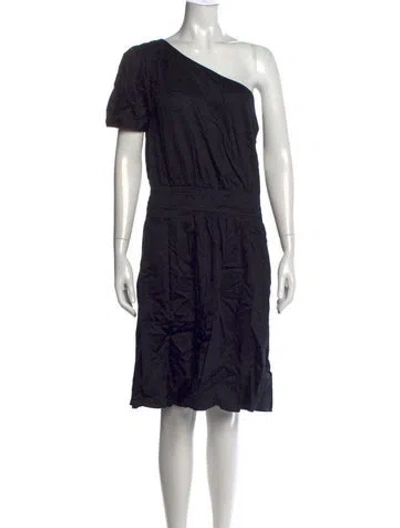 Pre-owned Agnès B. One-shoulder Knee-length Dress In Black