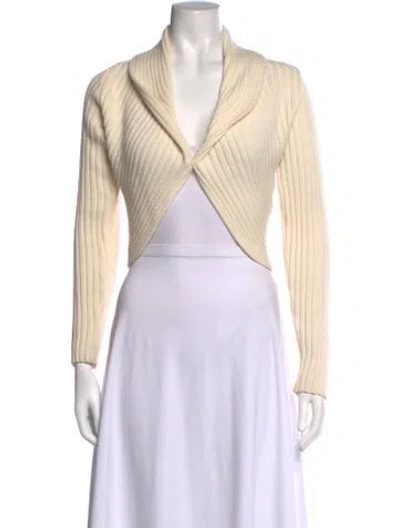 Pre-owned Agnès B. Open Front Sweater In Neutrals