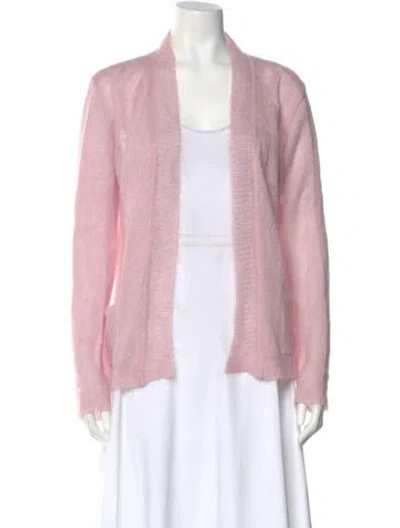 Pre-owned Agnès B. Open Front Sweater In Pink