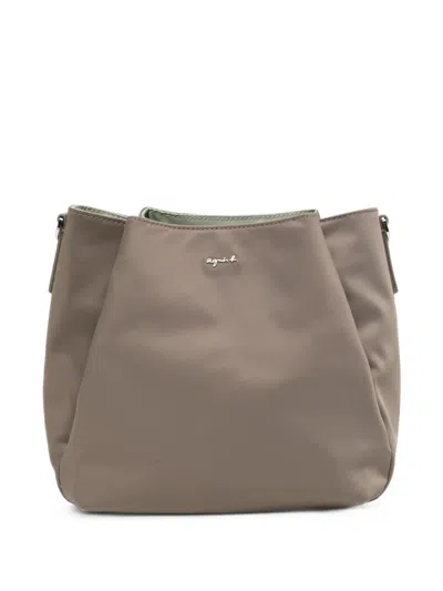 Agnès B. Origami Tote Bag In Brown