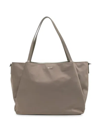 Agnès B. Origami Tote Bag In Brown
