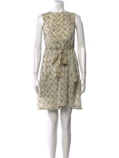 Pre-owned Agnès B. Paisley Print Mini Dress In Neutral