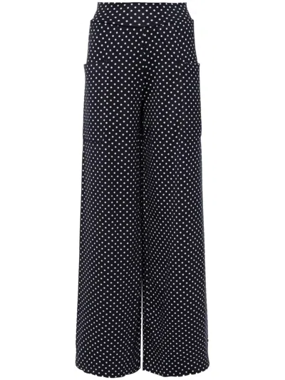 Agnès B. Patch Pockets Trousers In Blue