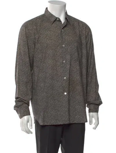 Pre-owned Agnès B. Patterned Long Sleeve Dress Shirt In Multi